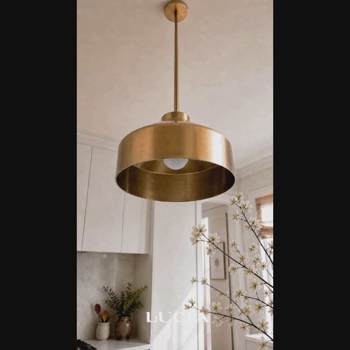 Nerys Nordic Minimalist Morandi Pendelleuchte aus mattem Metall 