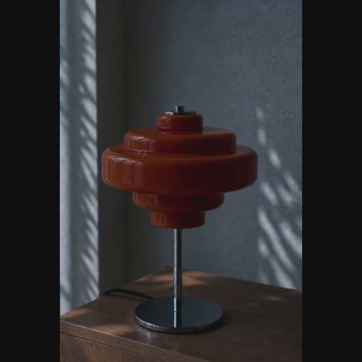 Koros Moderne Artistieke Oranje Glazen Tafellamp