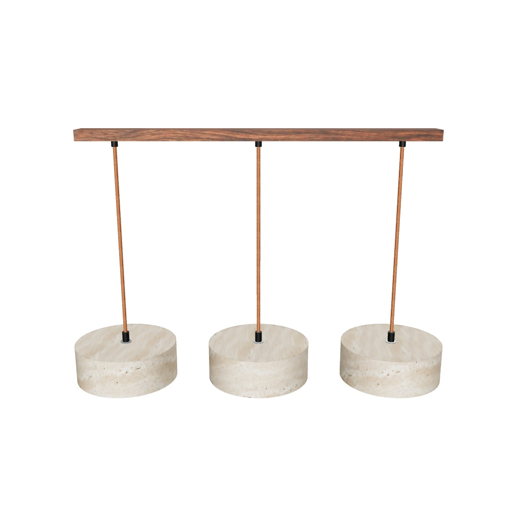 Kairi Natural Travertine Stone Vintage Cream Pendant Light