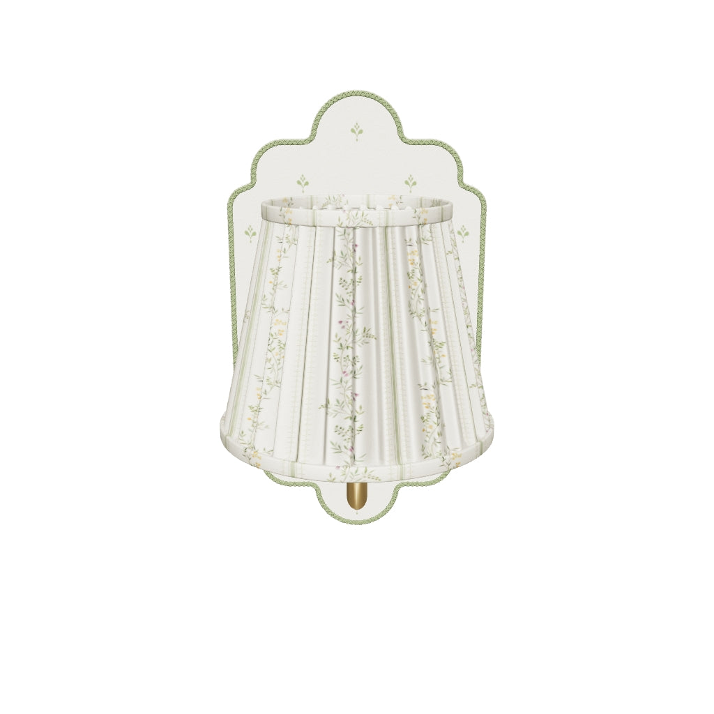 Roselore floral fabric wall sconce — 3D view