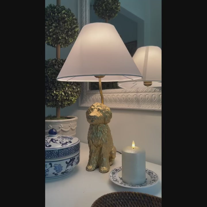 Mirel Vintage Fabric Metal Animal-Shaped Table Lamp