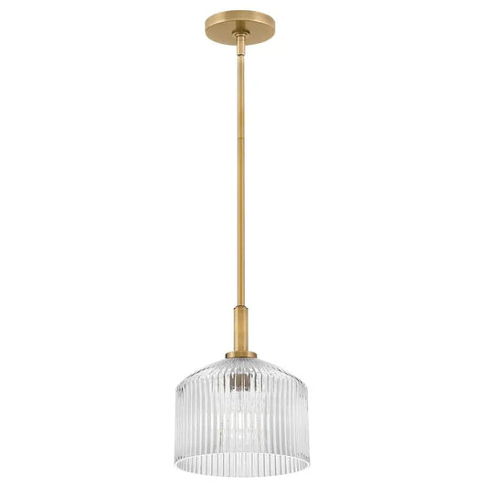 Phineas Farmhouse Ribbed Glass Pendant Light