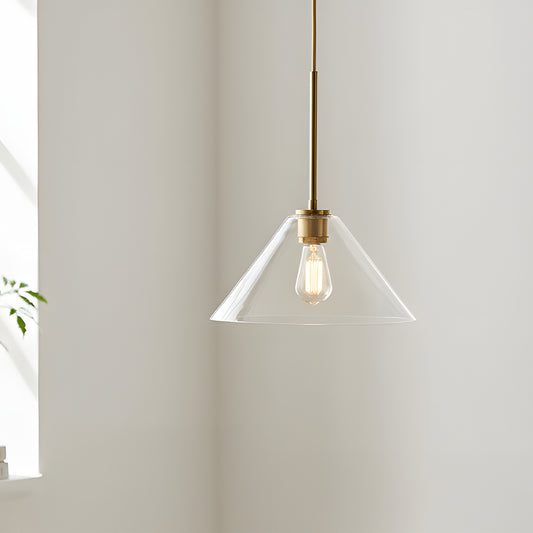 Breccan Modern Glass Cone Pendant Light