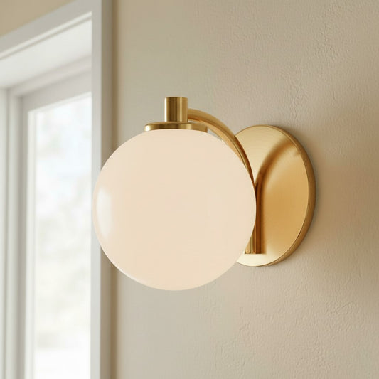 Cassilda Modern Elegant Milk Glass Vanity Light