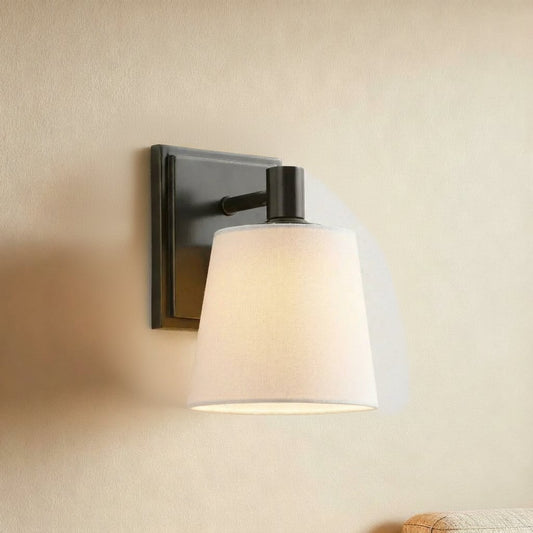 Mormo Modern Linen Shade LED Rechargeable Touch Sconce