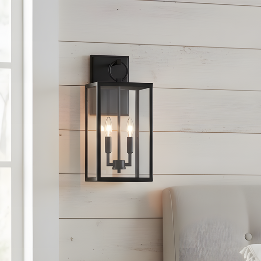 Ethan Modern Iron Glass Wall Sconce