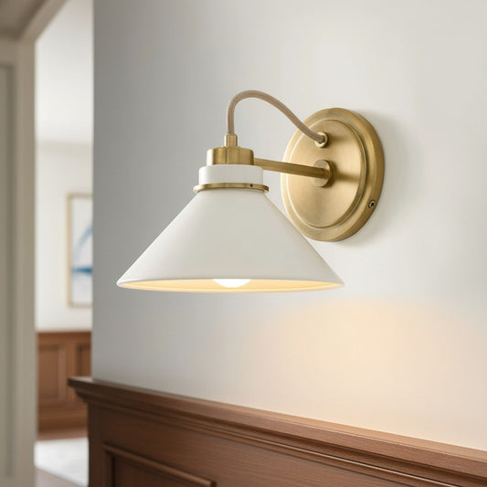 Brielle Industrial Flared Wall Sconce