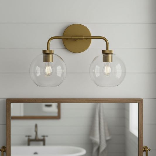 Kaia Modern Globe Glass Wall Sconce