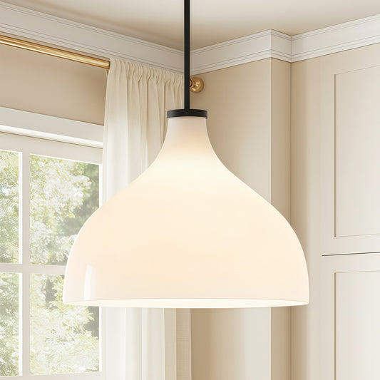 Modern Milk Glass Pendant Light
