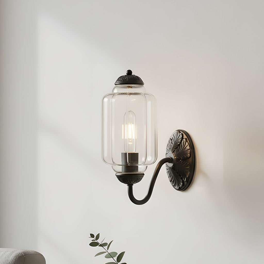 Lumi Vintage Milk Glass Oiled Brass Eloise Sconce