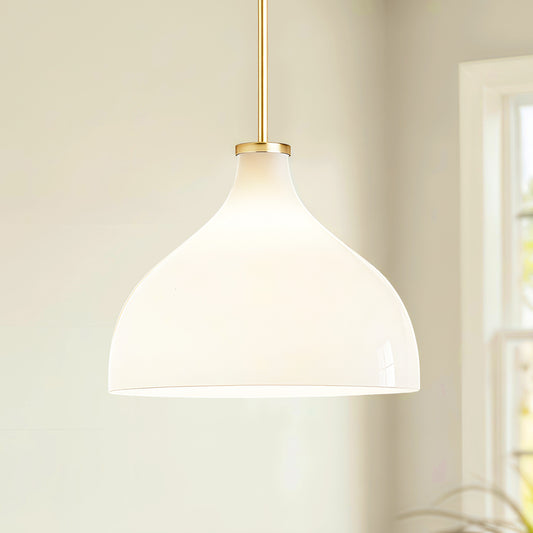 Modern Milk Glass Pendant Light