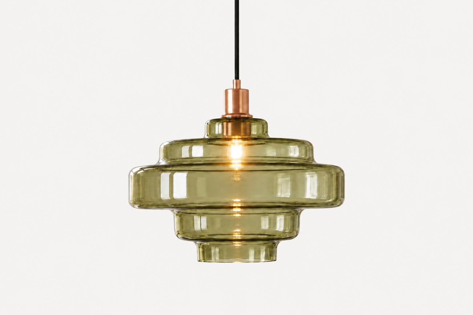 Dopamine Colored Tiered Glass Pendant Light