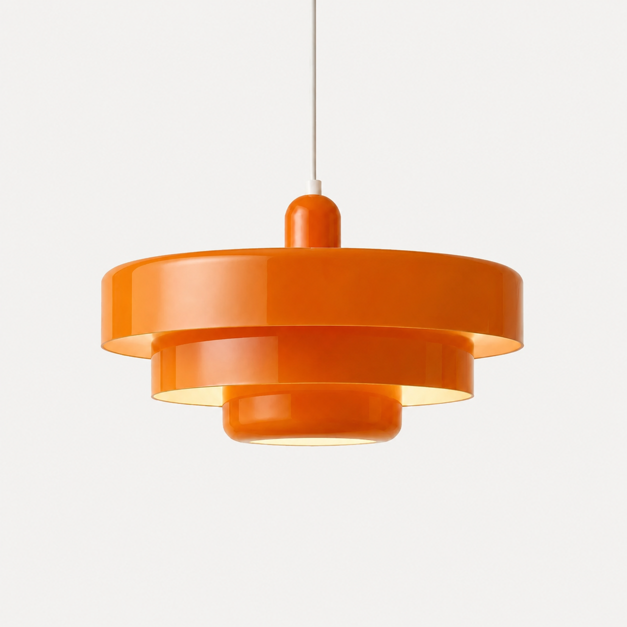 Dopamine Aetna Orange Triple-Layer Disc Pendant Light
