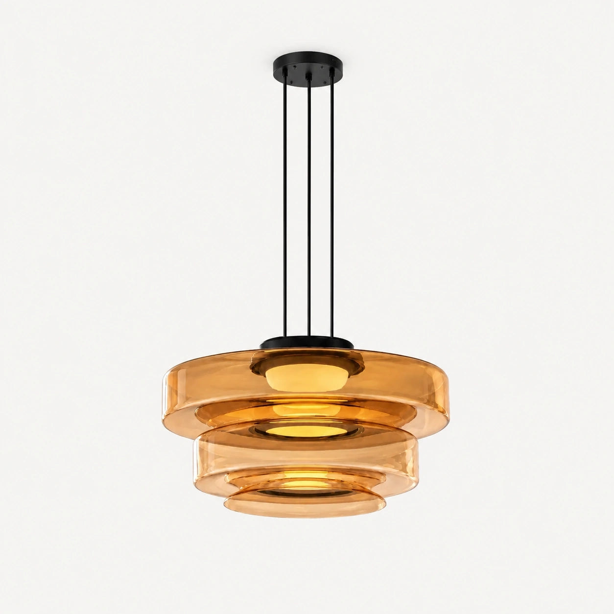 Dopamine Glaucus Amber Multi-Layer Glass Pendant Light