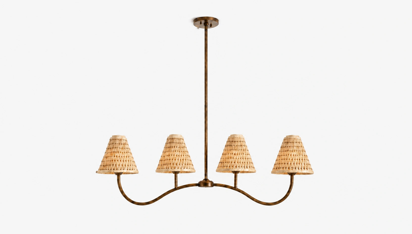 Drenor Retro Pleated Pattern Fabric 4-Light Chandelier