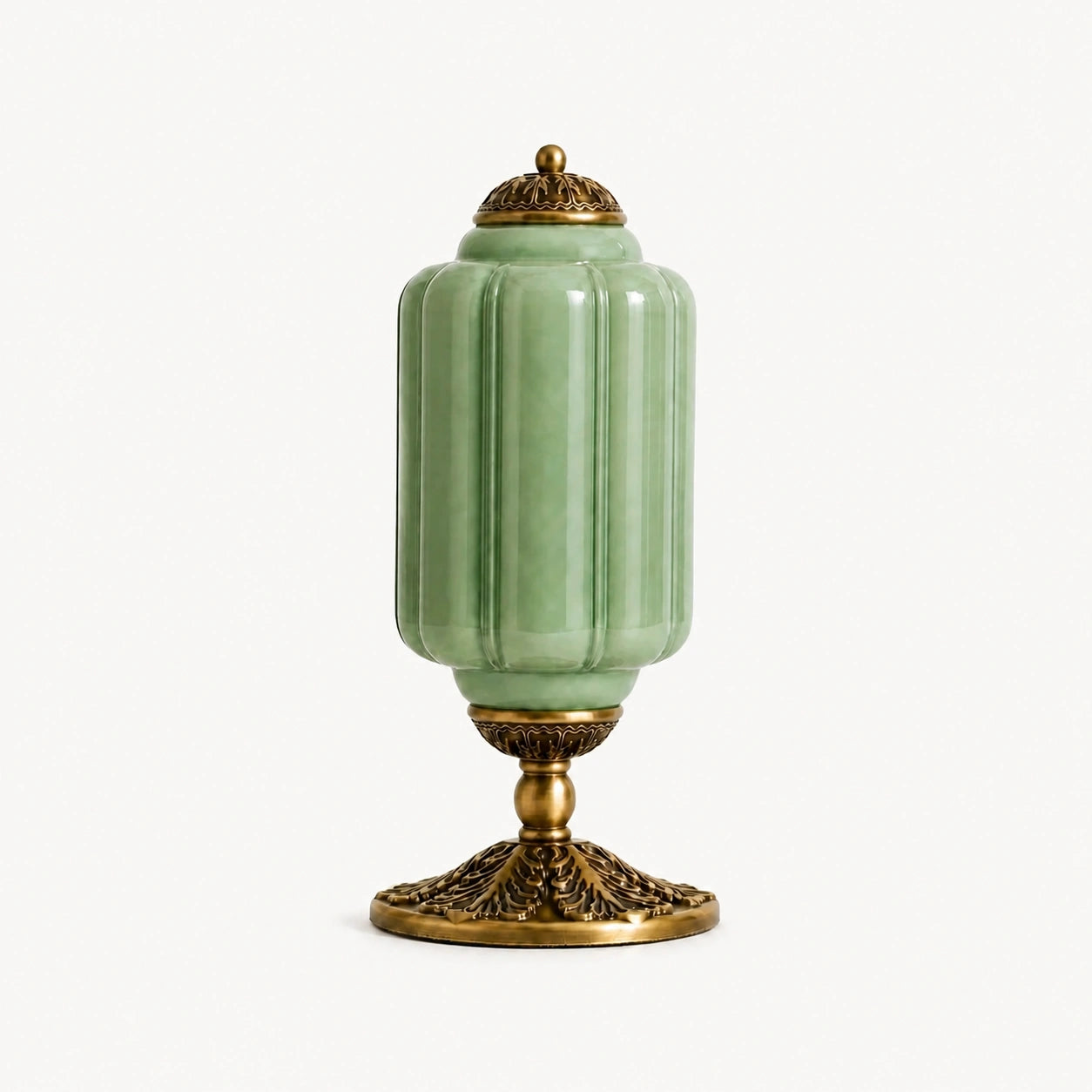Lumi French Retro Cream Glass Textured Eloise Table Lamp