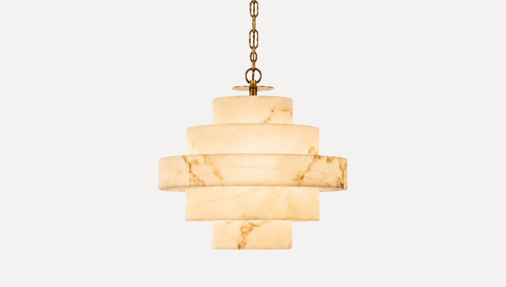 Ethan Tiered Jose Multi-Layer Alabaster Pendant Light
