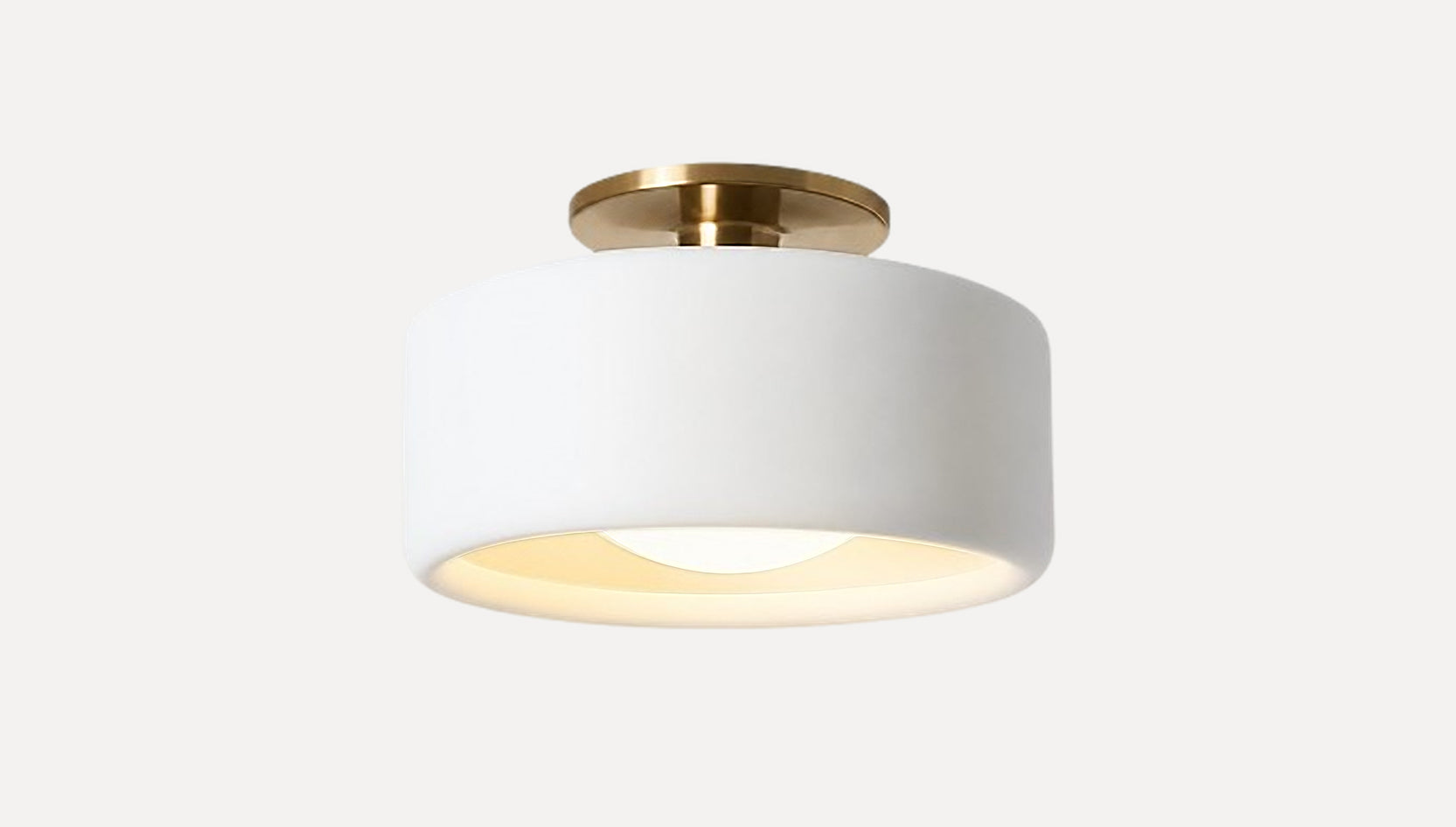 Modern Porcelain Semi Flush Mount Ceiling Light