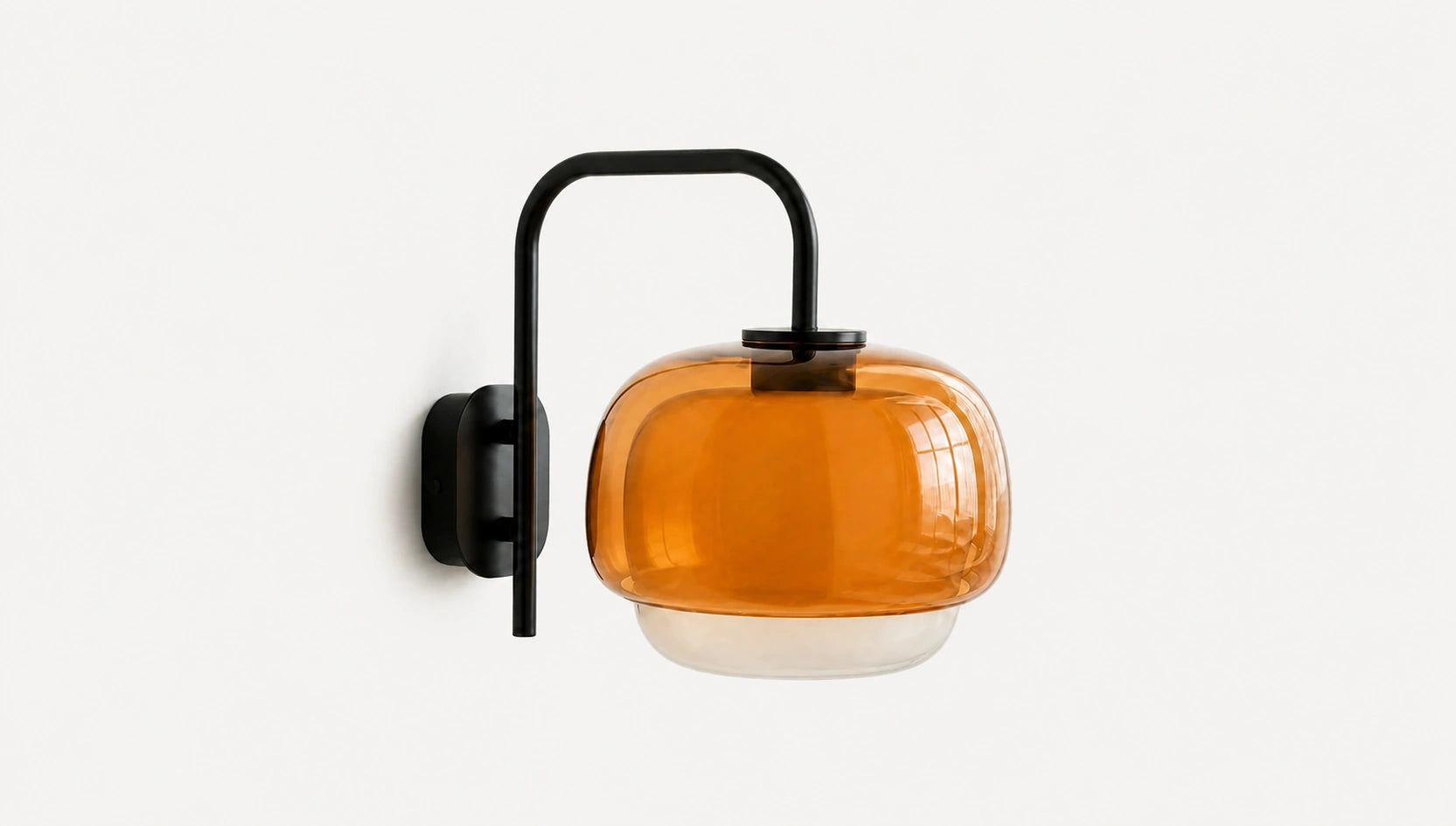 Sanae Modern Round Shade Colored Glass Wall Sconce