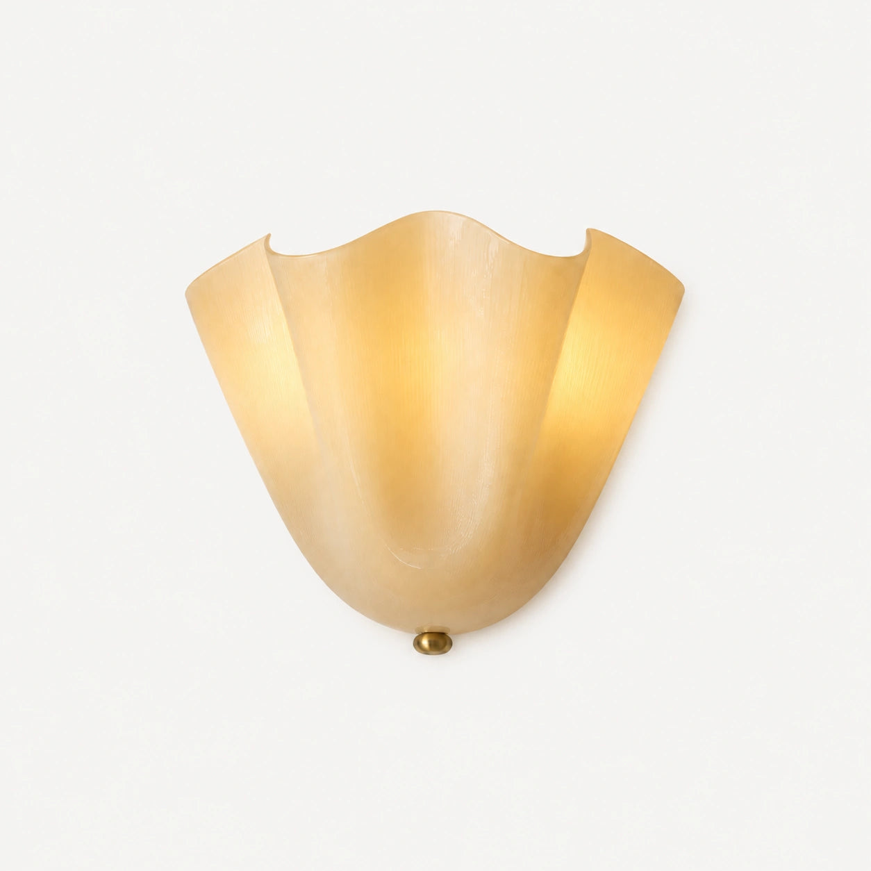 Seashell Mid-Century Glass Wall Sconce
