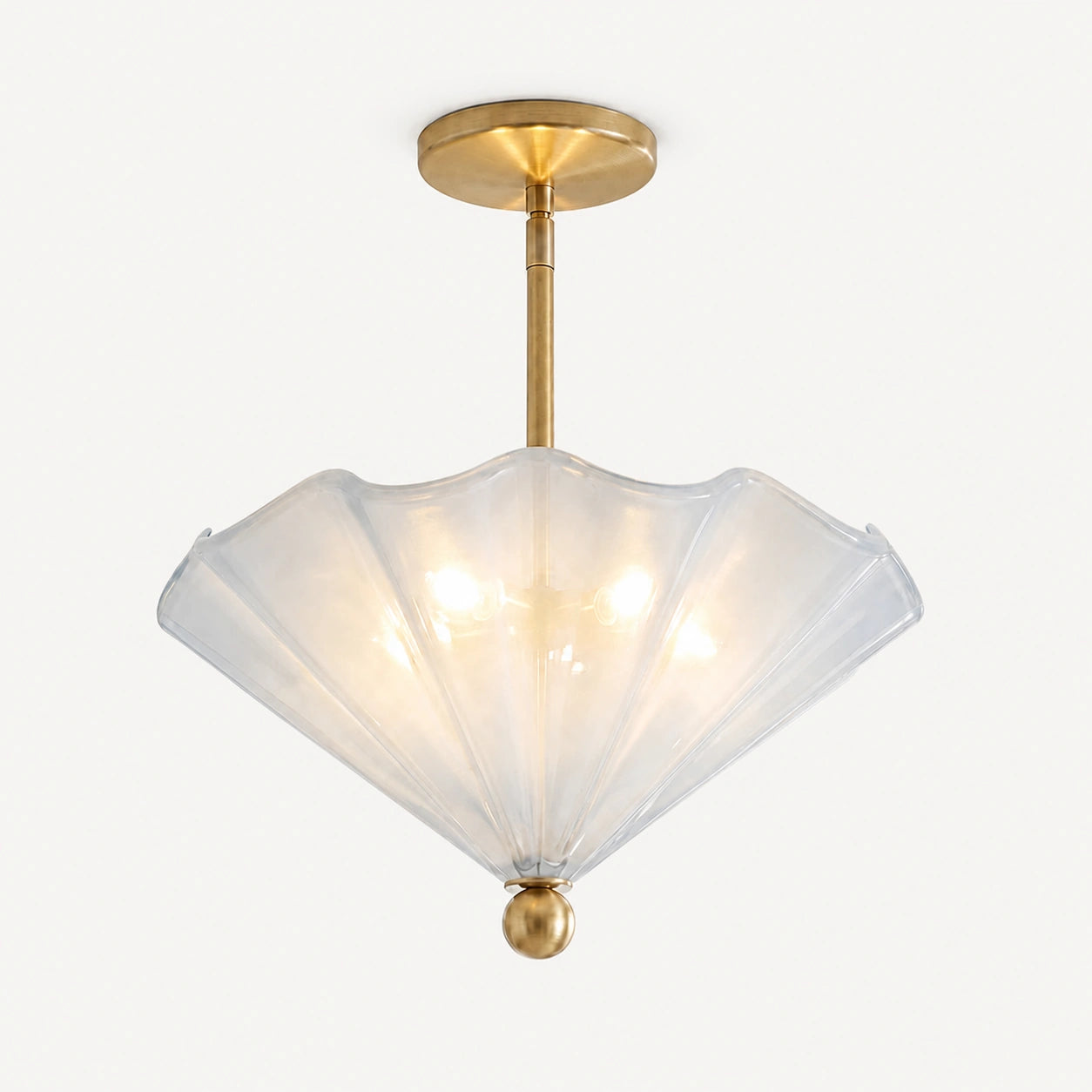 Seashell Scalloped Glass Ceiling Light
