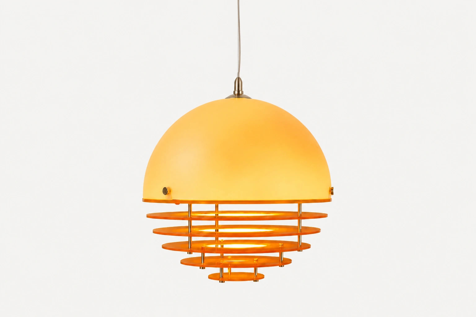 Sunset Bauhaus Orange Glass Pendant Lamp