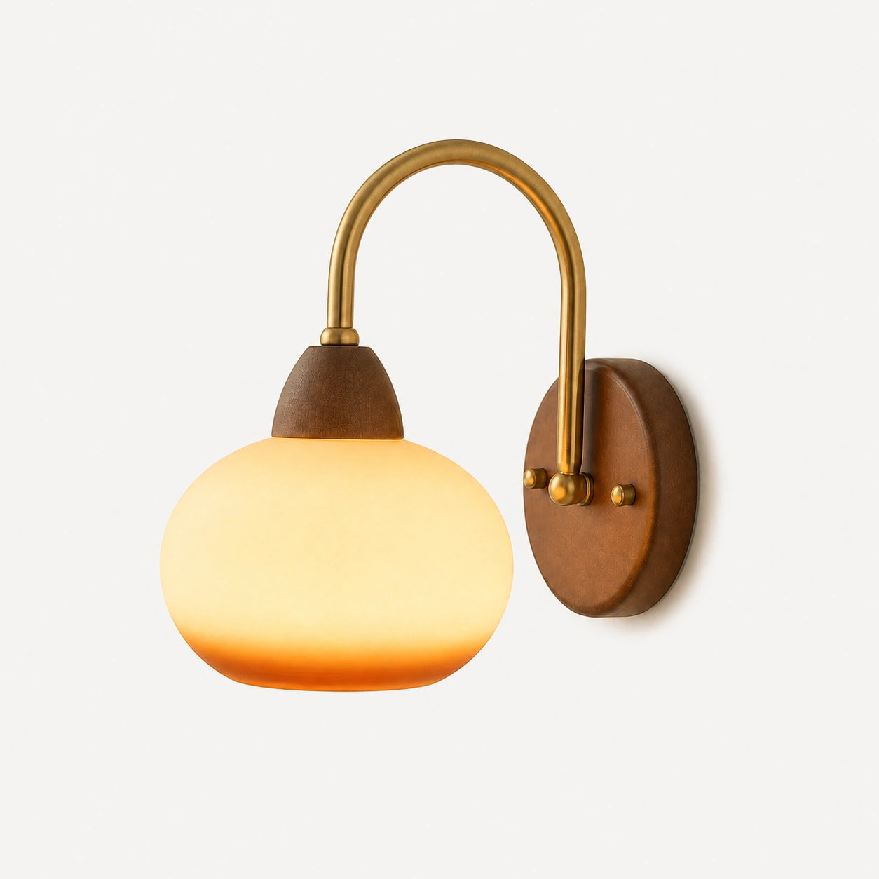 Sunset Persimmon Gradient Glass Wall Sconce